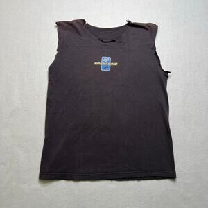 Vintage Fox Racing Sleeveless T Shirt Mens M/L Black Distressed Moto Graphic Y2K